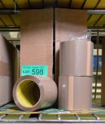 Brown Box Sealing Tape - 100mm x 66M - 1 Box - 18 Reels Per Box