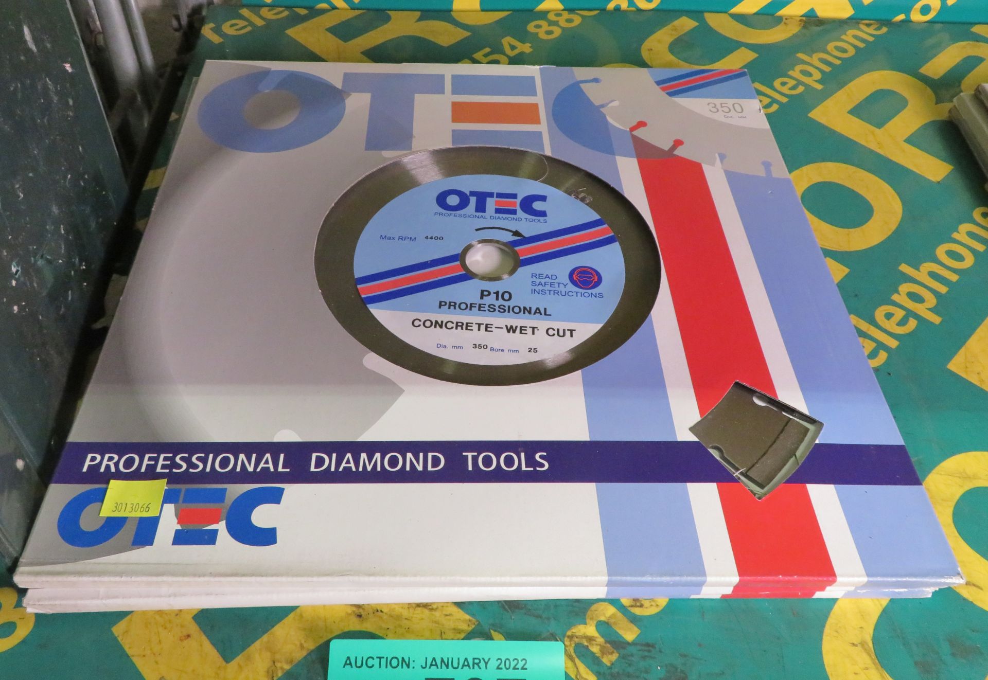 3x Otec P10 Professional Diamond Blades Concrete Wet Cut 350mm Diameter