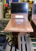 Table With Intergrated LG Monitor - 250V - W 650mm x D 1150mm x H 1350mm