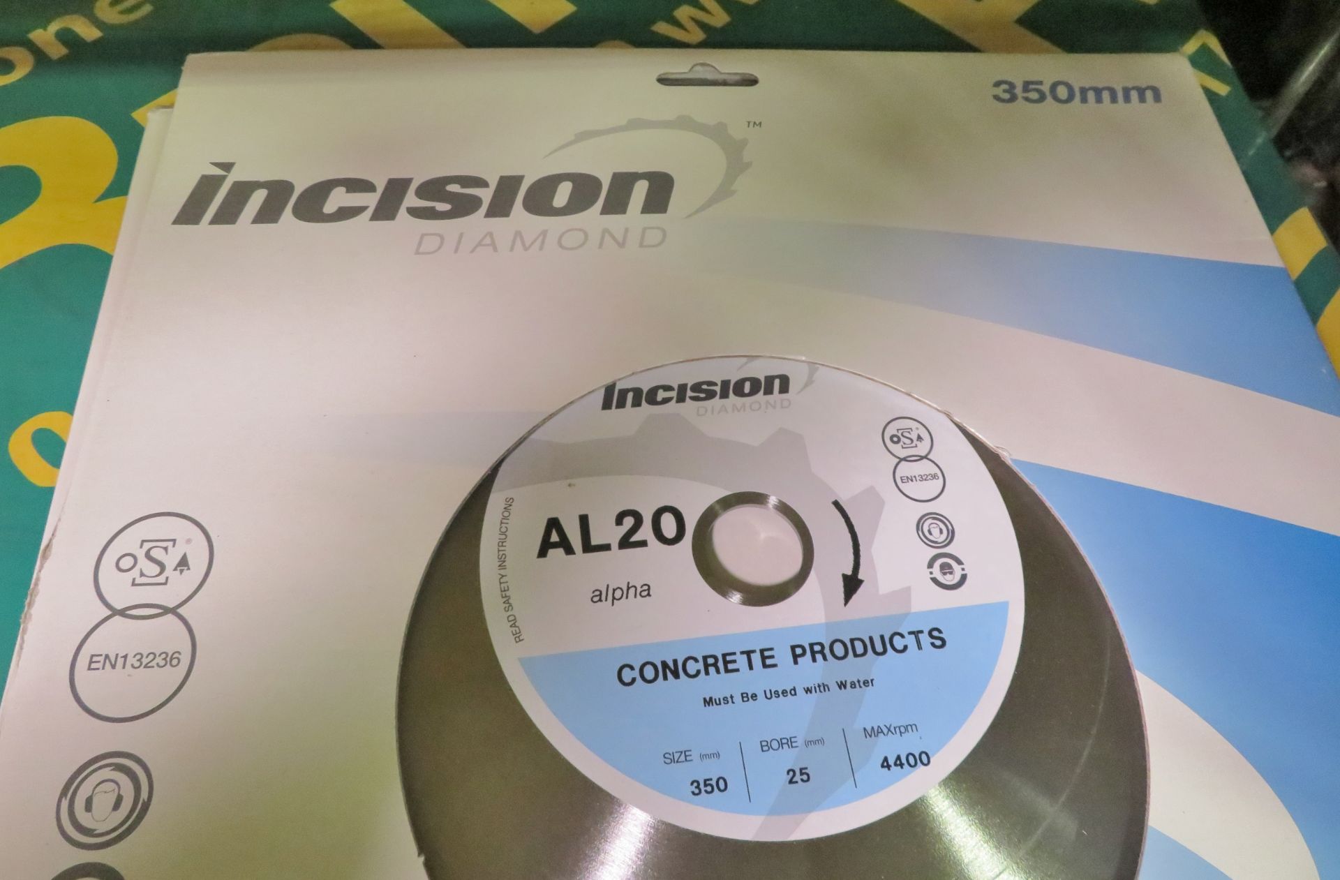3x Incision AL20 Professional Diamond Blades Cut Concrete 350mm - Image 2 of 3