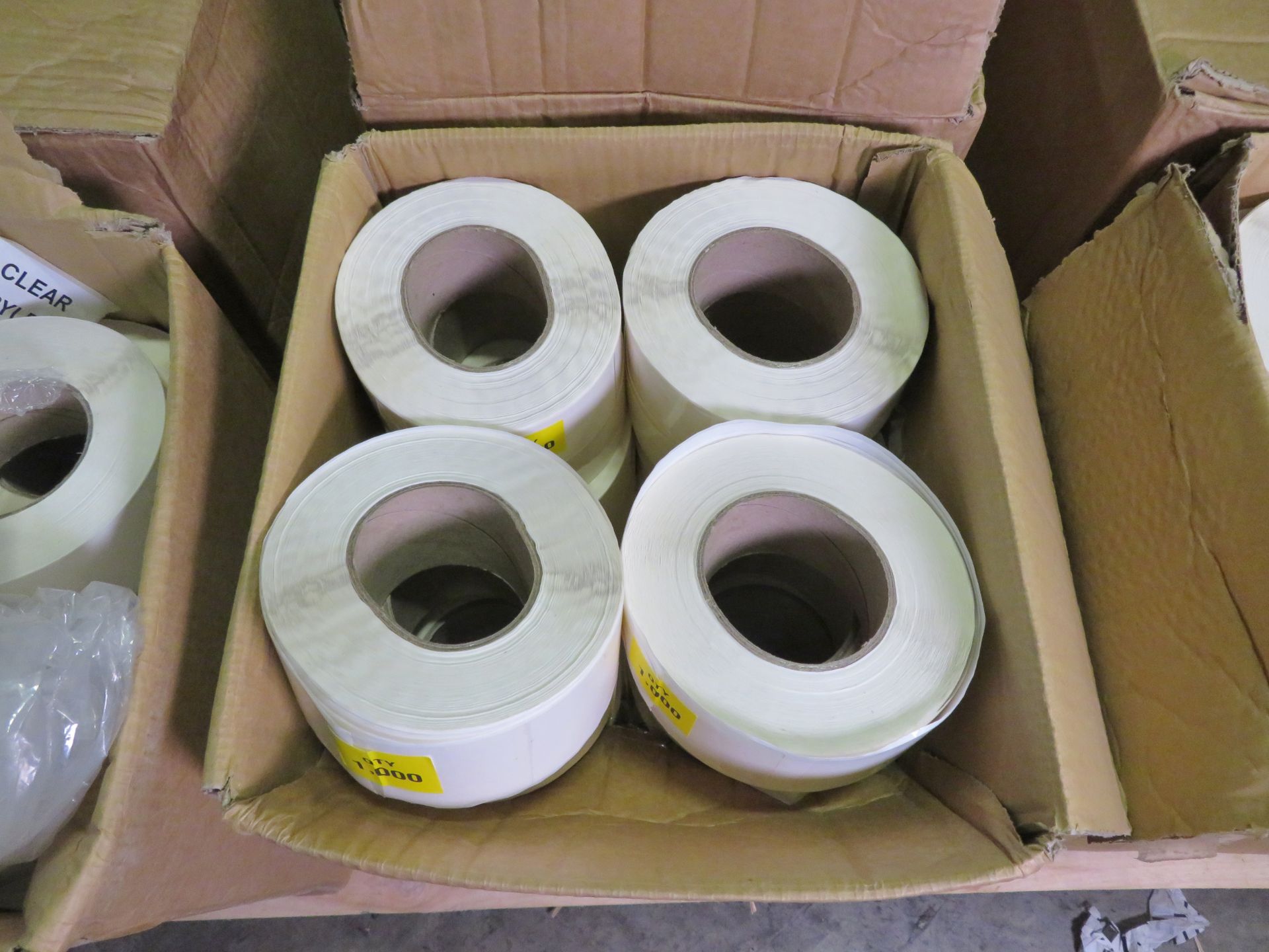 Gloss Clear polypropylene label rolls - 50x99 - 3 boxes - 32 rolls per box - 1000 labels p - Image 2 of 3