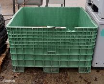 Plastic pallet - L 1200 x W 1000 x H 850mm - no lid