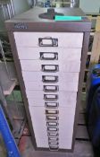 Silverline filing drawer cabinet - L280 x D410 x H865mm