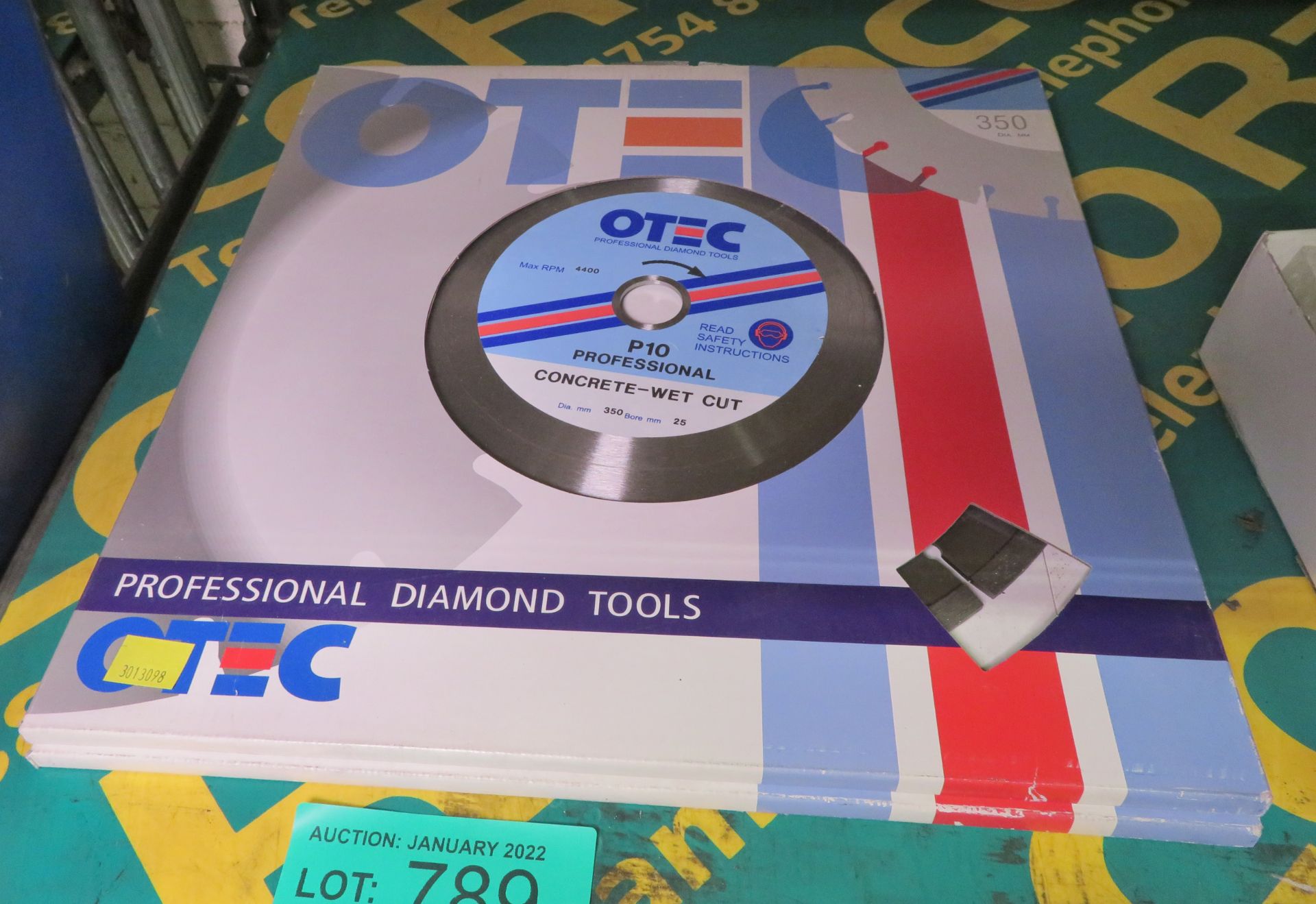 2x Otec P10 Professional Diamond Blades Concrete Wet Cut