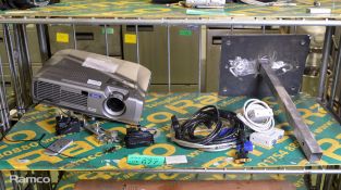 Epson EMP-73 projector with 2x VGA extenders and cables