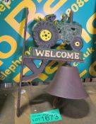 Welcome/Tractor hanging bell