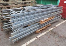 Beam Pallet Racking Grey/Orange - 12x uprights (various) - 84x beams (various) & various r