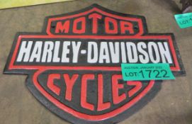 Harley-Davidson cast sign