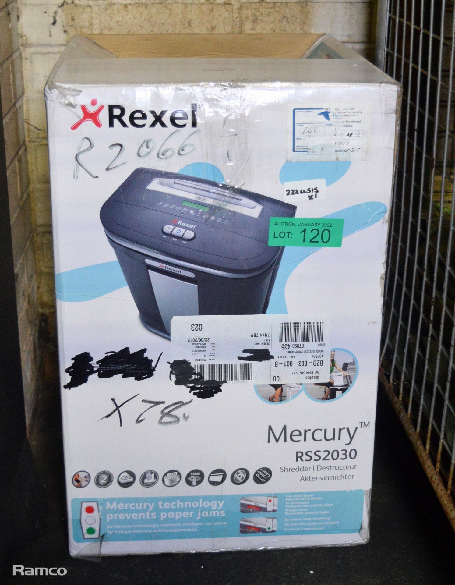 Rexel Mercury RSS2030 Shredder - L420 x W300 x H600mm - Image 5 of 5