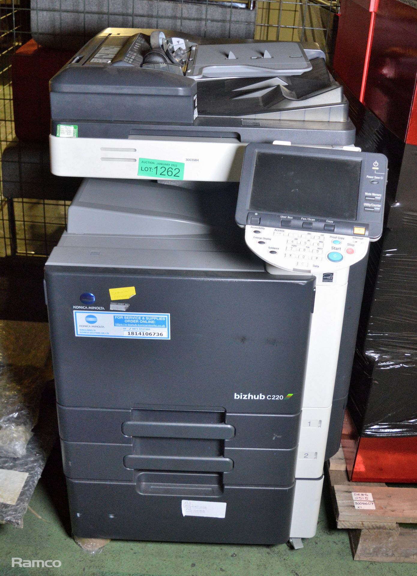 Konica Minolta Bizhub C220 Photocopier L 650mm x W 700mm x H 1150mm