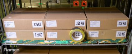 Flagging Yellow & Black diagonal stripe tape - 40mm wide - 12 Rolls Per Box - 6 boxes