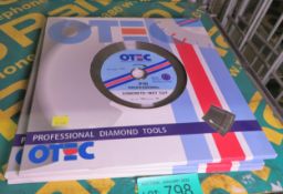 3x Otec P10 Professional Diamond Blades Concrete Wet Cut 350mm Diameter