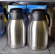 2x Stainless Steel Vacuum Coffee Pots - 2 Litre