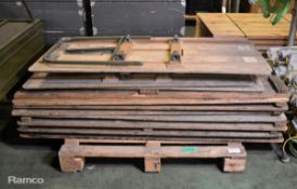 Wooden Table & bench seating - AS SPARES OR REPAIRS