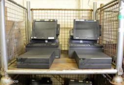 2x NCR Shop Register Electric Tills With Barcode Function (front casing damaged on compute