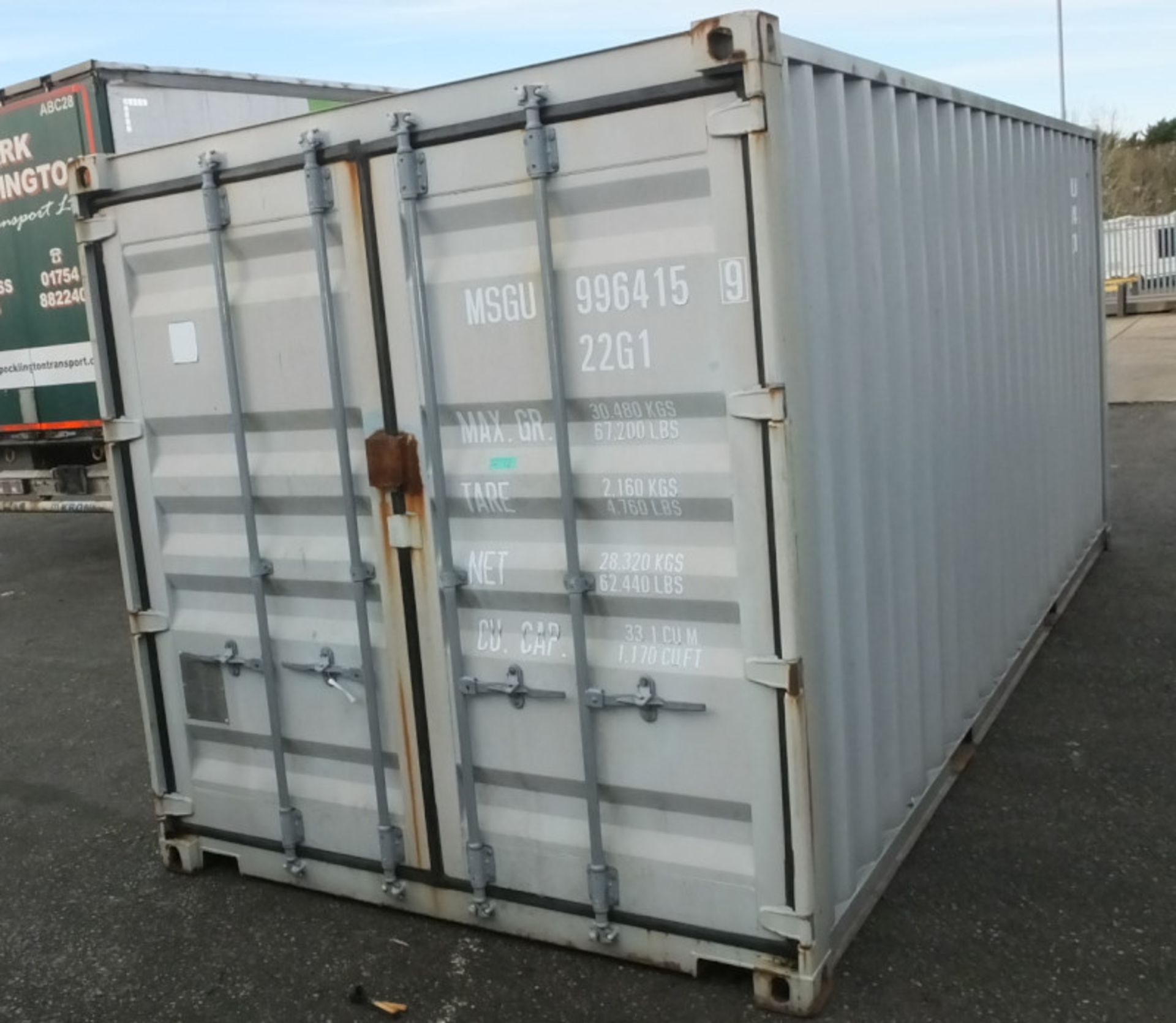 20ft ISO container - Type CX00-20MOS - grey - LOCATED AT OUR CROFT SITE NEAR SKEGNESS - Image 2 of 12