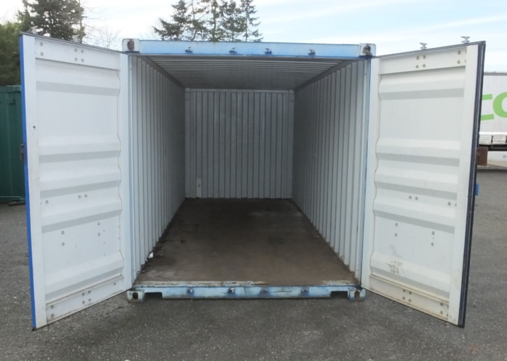 20ft ISO container - Type 1CC-20NT14G(B) - light blue - LOCATED AT OUR CROFT SITE - Image 6 of 12