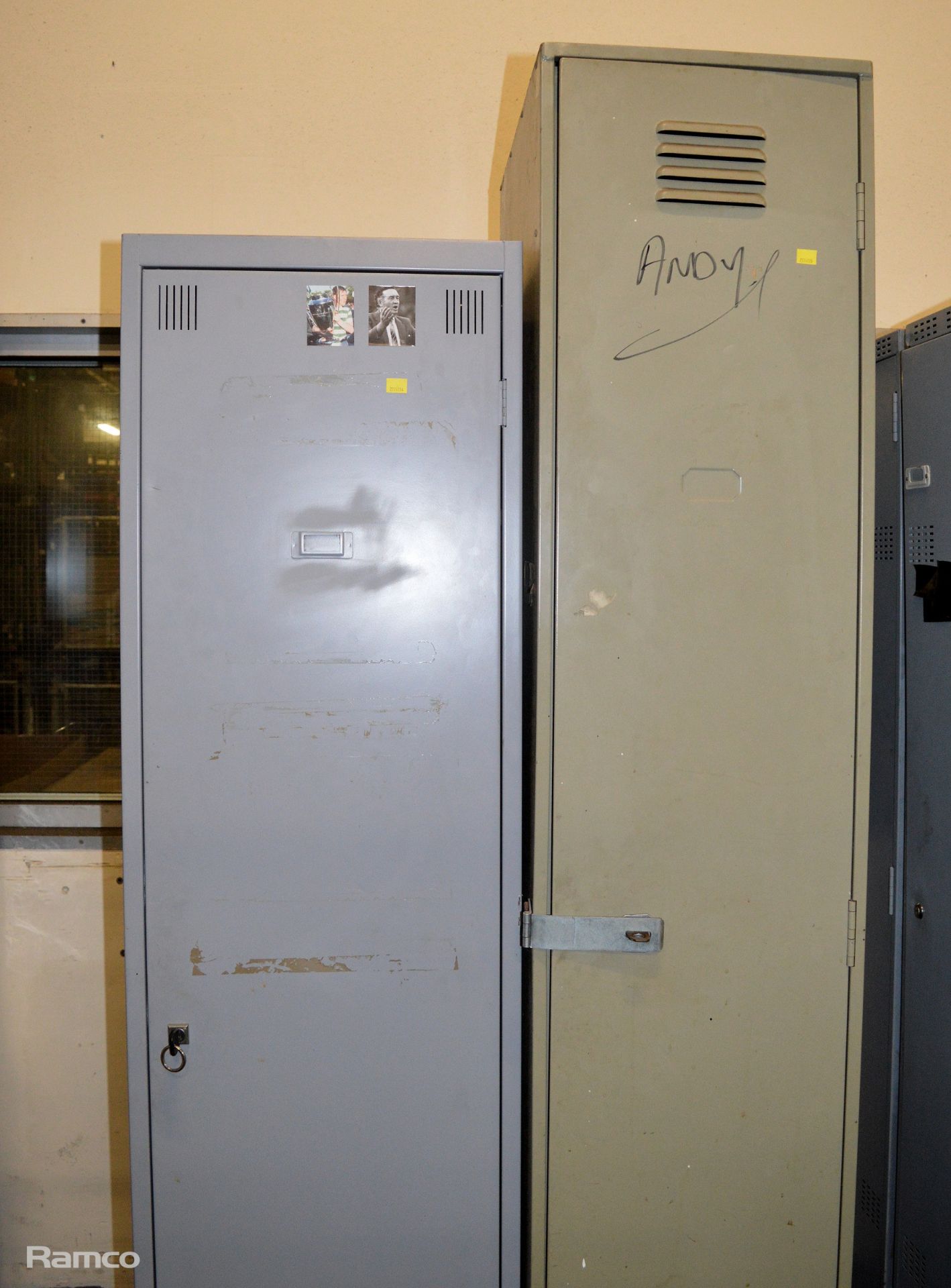 2x Single Door Lockers (no keys) - L450 x W450 x H1800mm, 1x Single Door Locker with Key - - Image 8 of 8