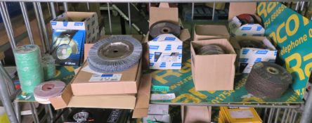 Various cutting discs - Norton, 3M, insulation tape, Osborn novofil NNS wire discs