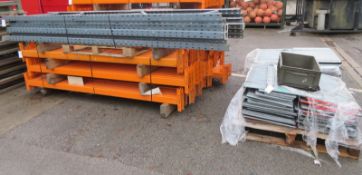 Beam Pallet Racking Grey/Orange - 6x uprights (various) - 43x beams (various) & various ra