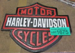 Harley-Davidson cast sign
