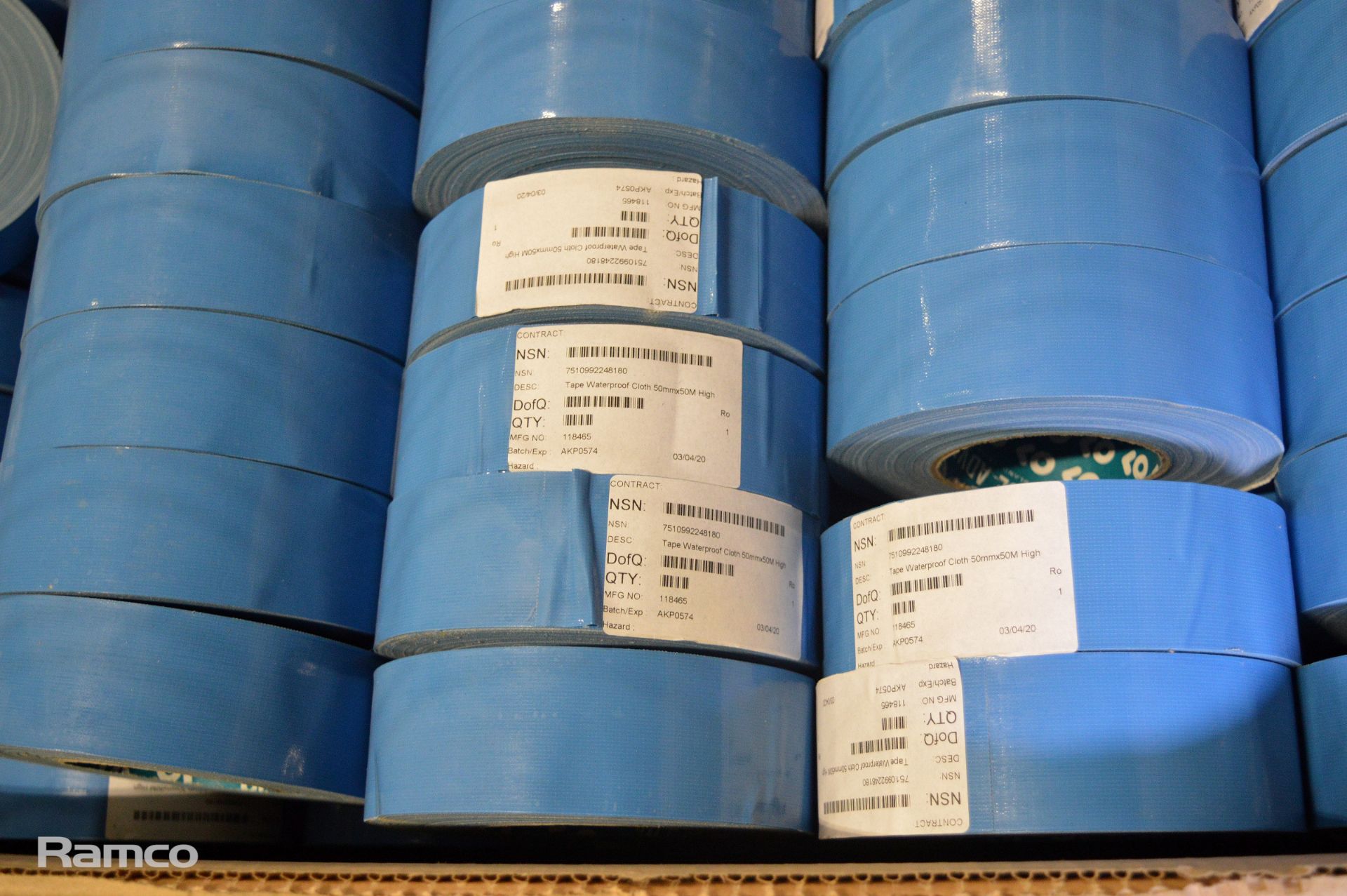 Blue Waterproof Cloth Tape 50mm x 50M - approx 150 rolls - Image 3 of 4