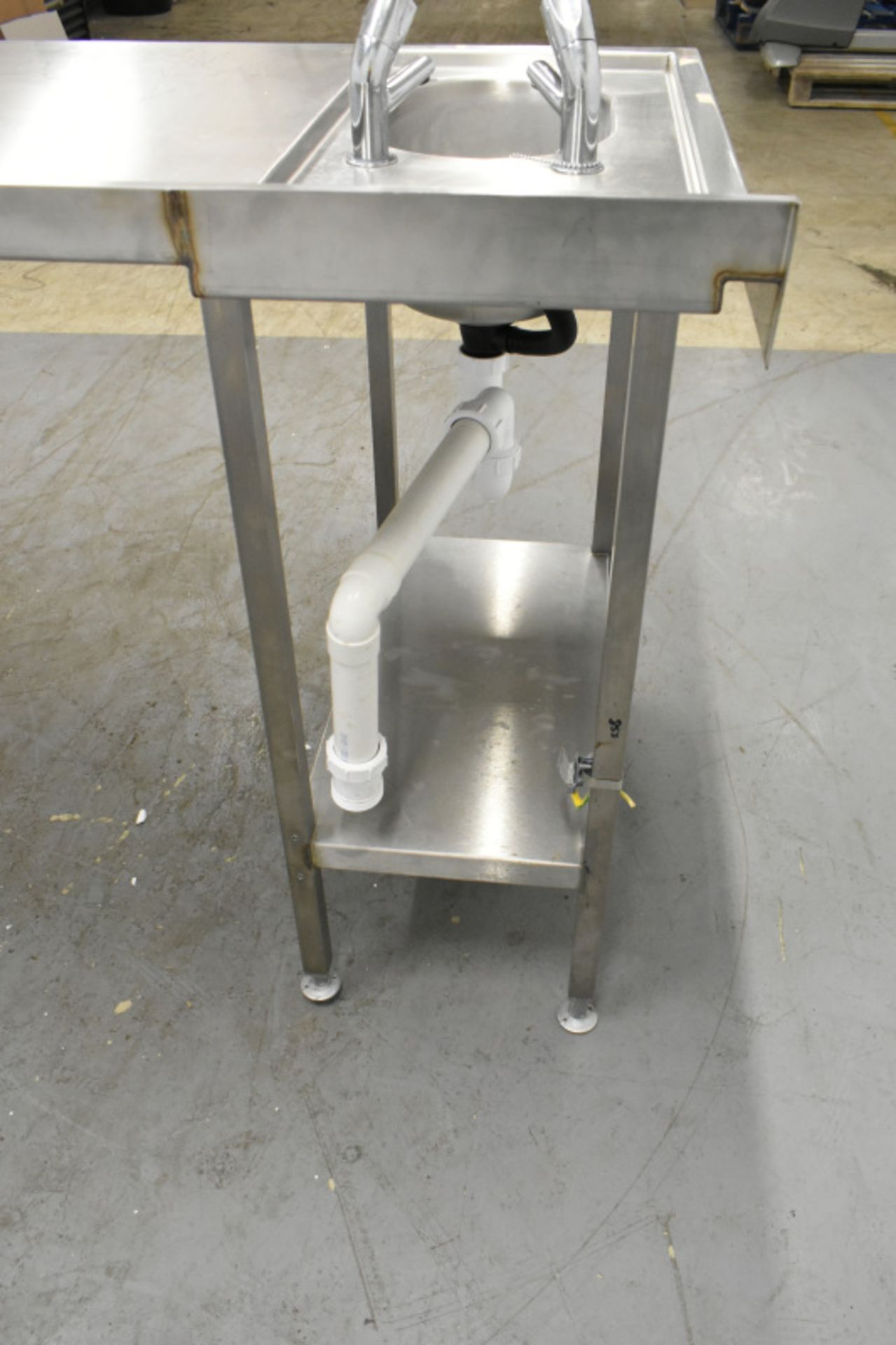 Stainless Steel Preparation Table with Sink - Image 5 of 6