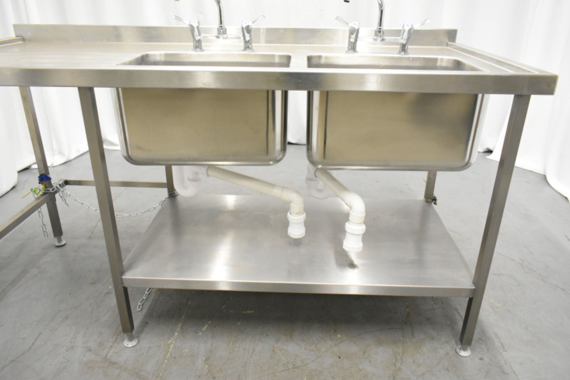 Stainless Steel Double Sink Unit - Image 3 of 7