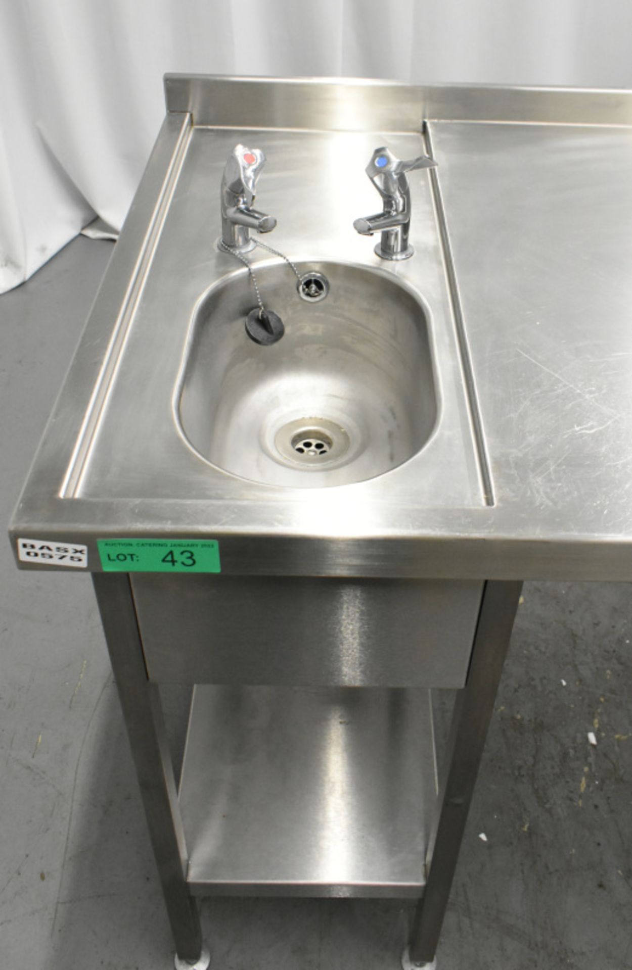 Stainless Steel Preparation Table with Sink - Image 2 of 6