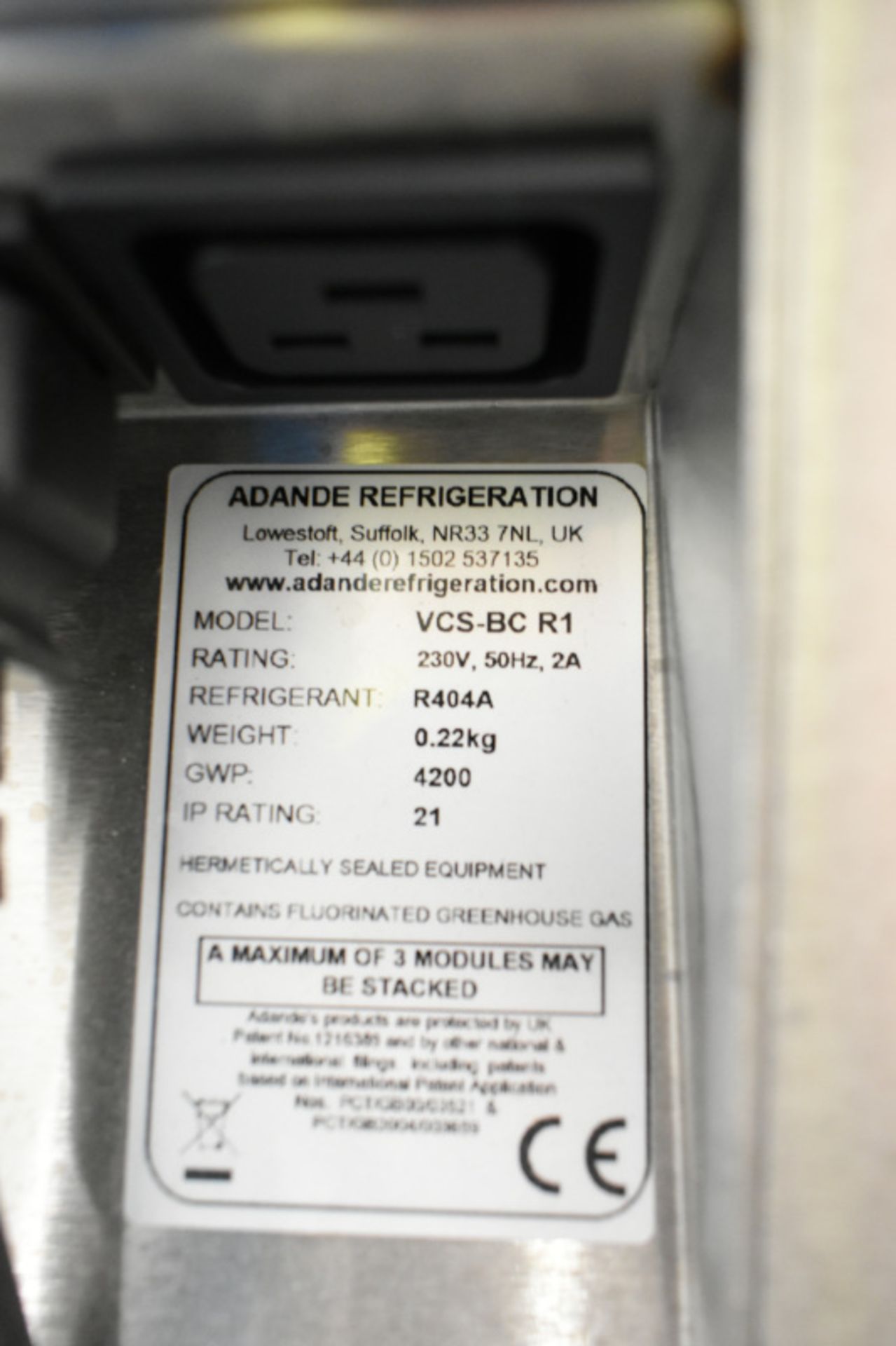 Adande Refrigerated Under Counter Double Drawer Unit - Model VCS-BC R1 - Image 8 of 9