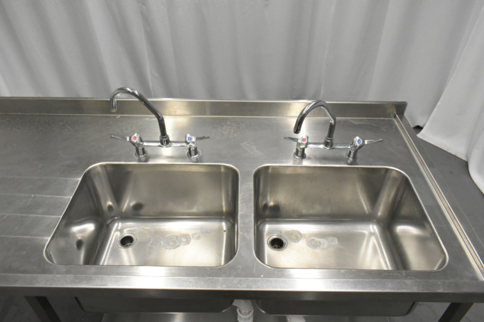 Stainless Steel Double Sink Unit - Image 2 of 7