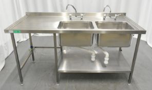 Stainless Steel Double Sink Unit