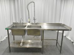Stainless Steel Double sink Unit