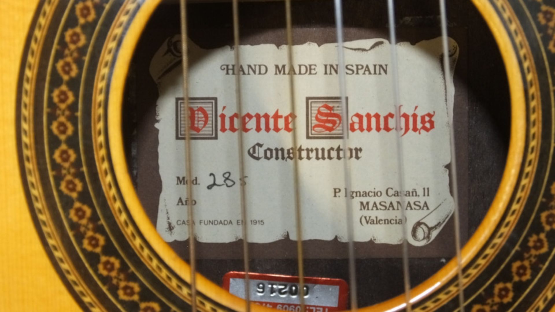 Vicente Sanchis Constructor 28s Acoustic Guitar - Image 4 of 15