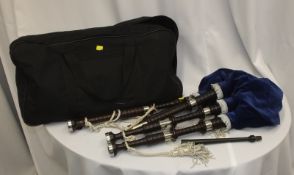 McCallum Bagpipes in carry case - Please check photos carefully for damaged or missing components