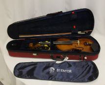 Stentor Student 2 Violin & Stentor Case - serial number M016714 - Please check photos carefully