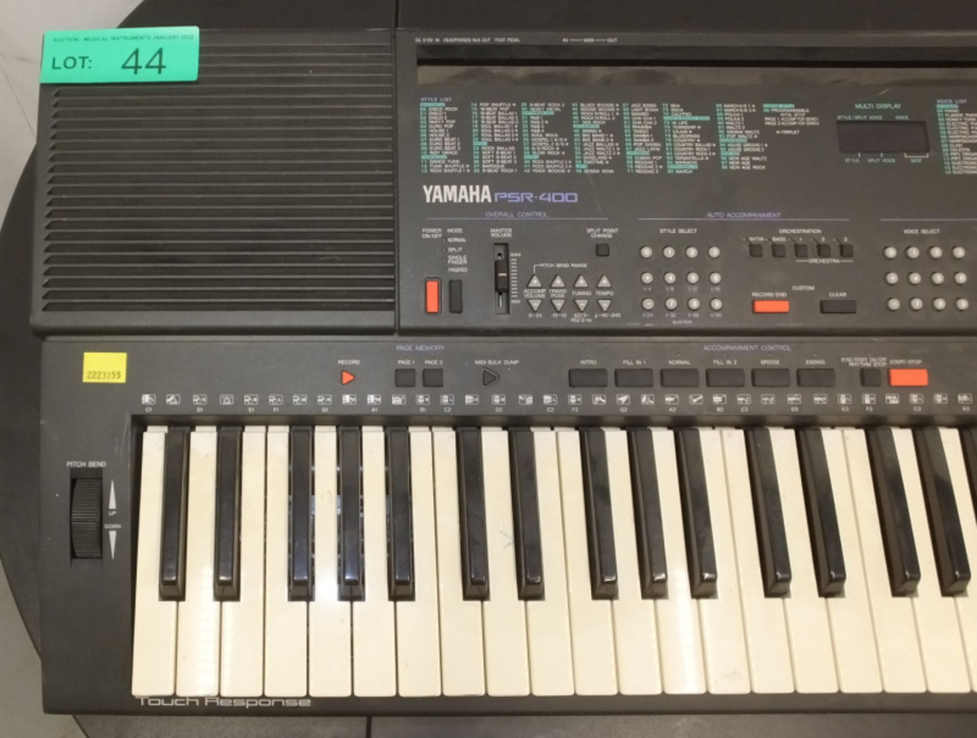 Yamaha PSR-400 Keyboard (no power lead) - Image 2 of 8