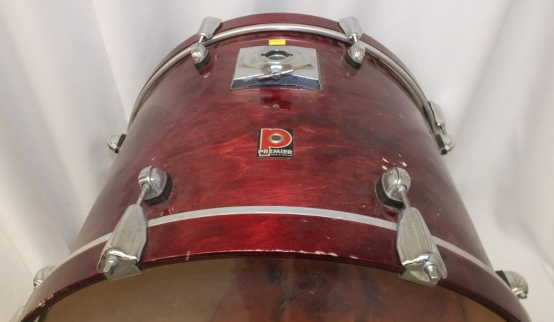 Premier Drum Kit Bass Drum - 22 x 18.5 inch (missing foot on leg) - Please check photos carefully - Image 5 of 10