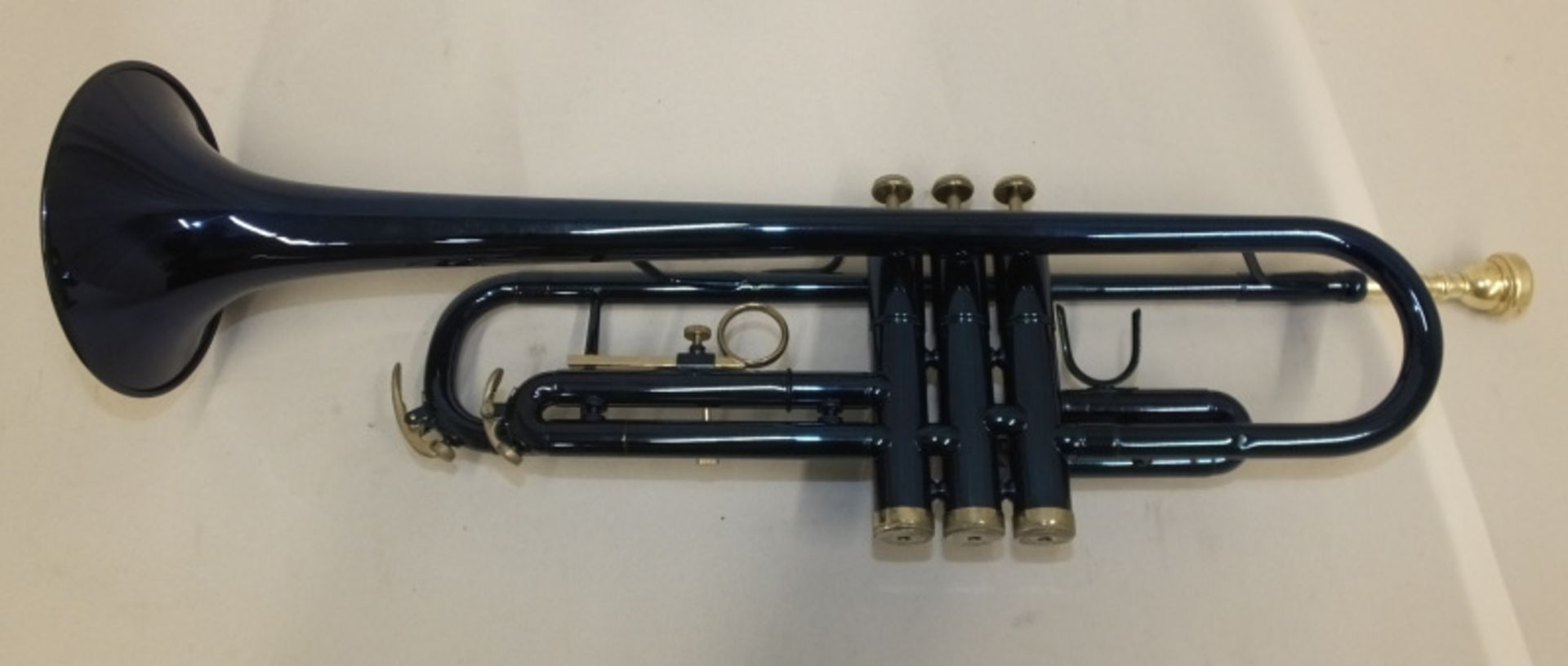 Stagg 77-T/BL Blue Trumpet in case - serial number F0792A - Please check photos carefully - Image 4 of 9