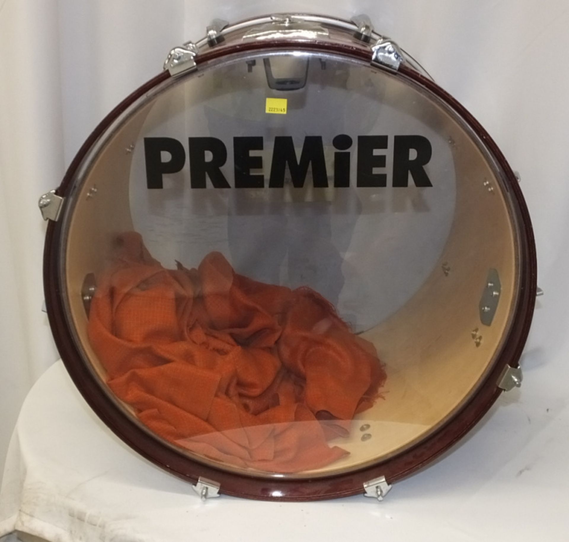 Premier Drum Kit Bass Drum - 22 x 18.5 inch (missing foot on leg) - Please check photos carefully - Image 2 of 10