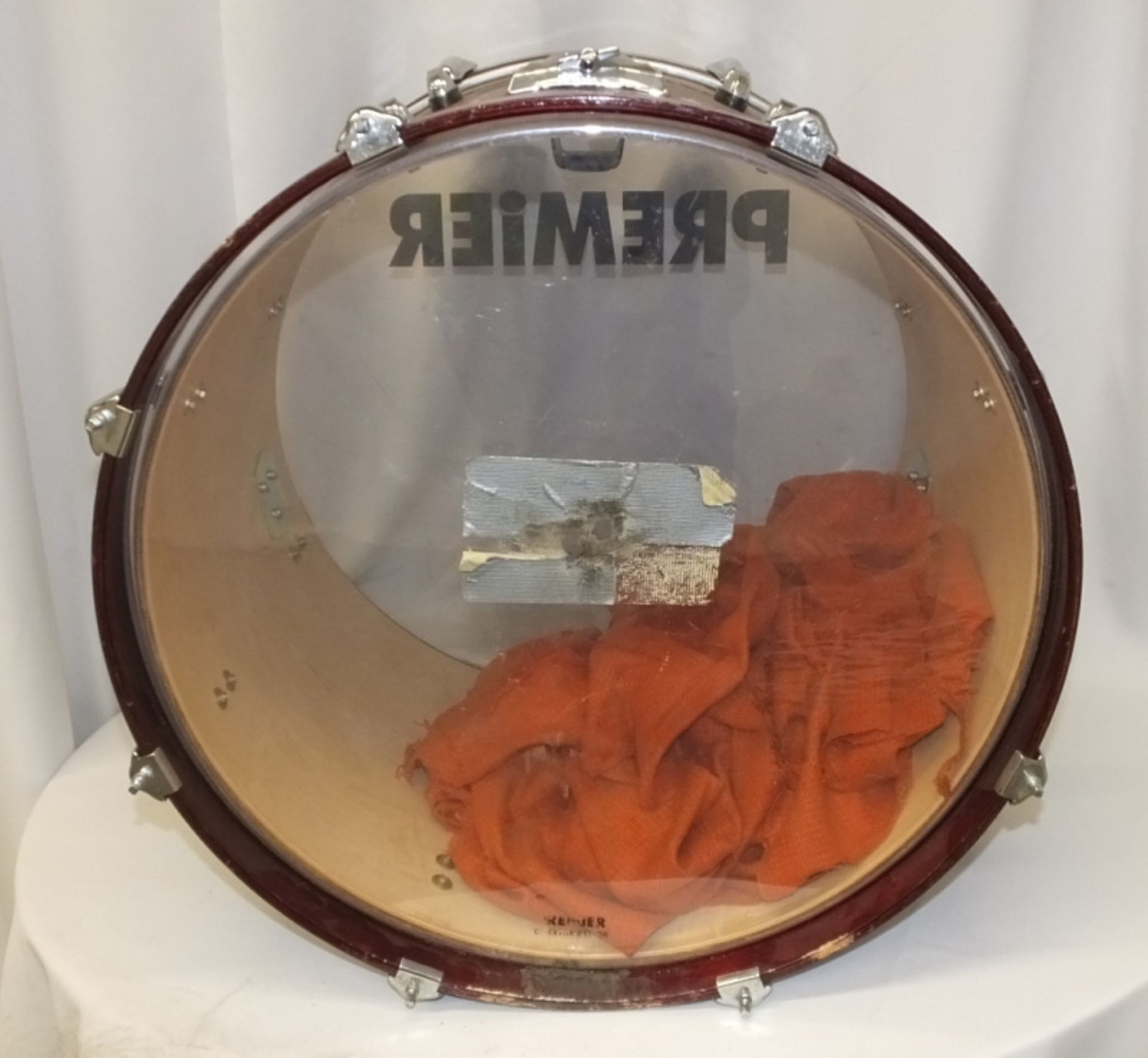 Premier Drum Kit Bass Drum - 22 x 18.5 inch (missing foot on leg) - Please check photos carefully - Image 3 of 10