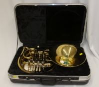 Gear 4 Music French Horn in case - Please check photos carefully for damaged or missing components