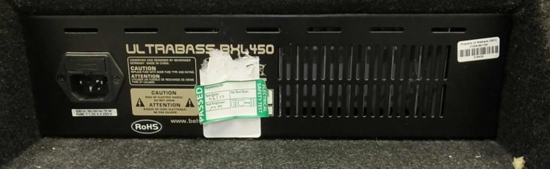 Behringer BXL450 Bass Workstation Amplifier - 45W - 2 Channel - Image 8 of 8