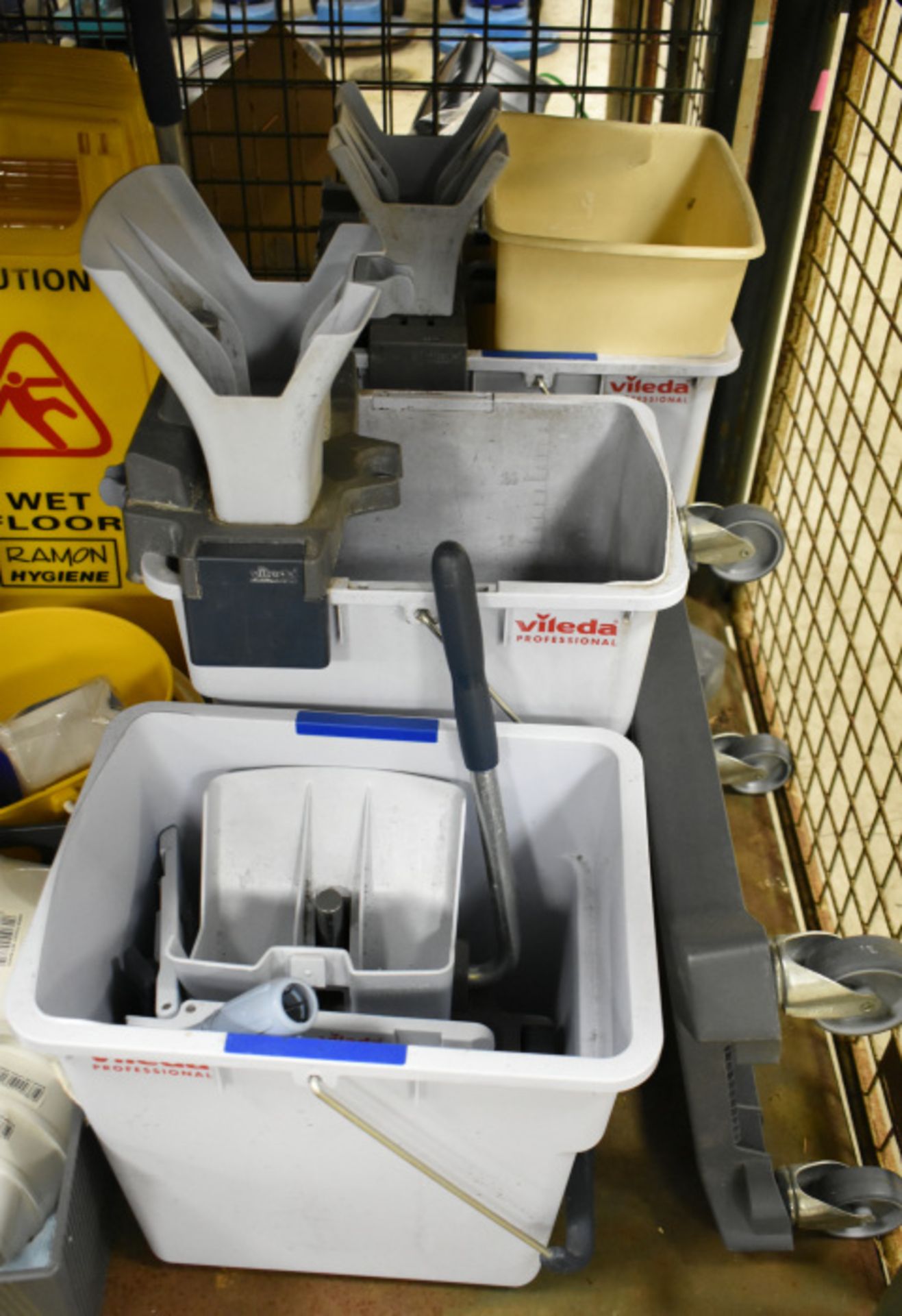 Cleaning equipment to include, Vielda mop buckets, toilet brush sets, cleaning buckets - Image 3 of 3