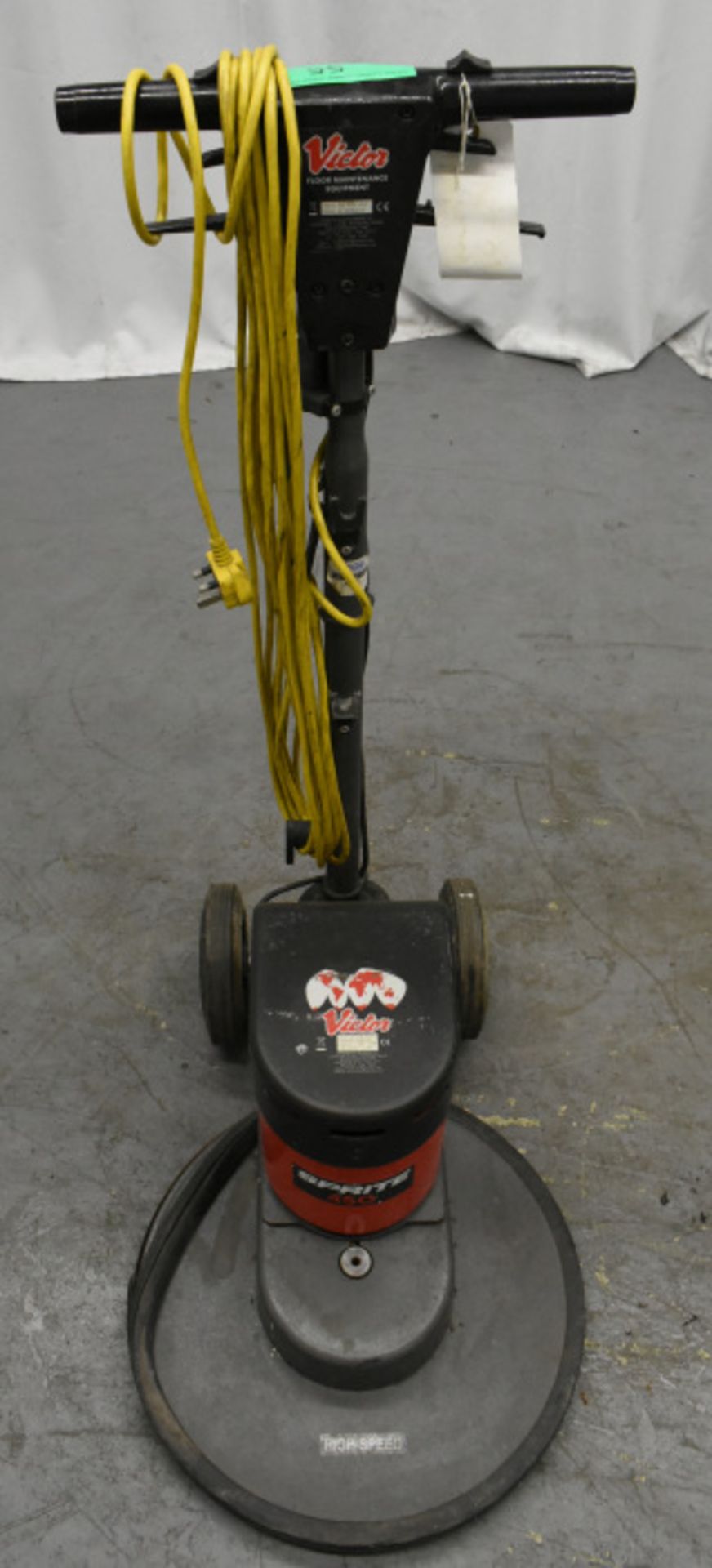 Victor Sprite 450 High Speed floor buffer, powers up