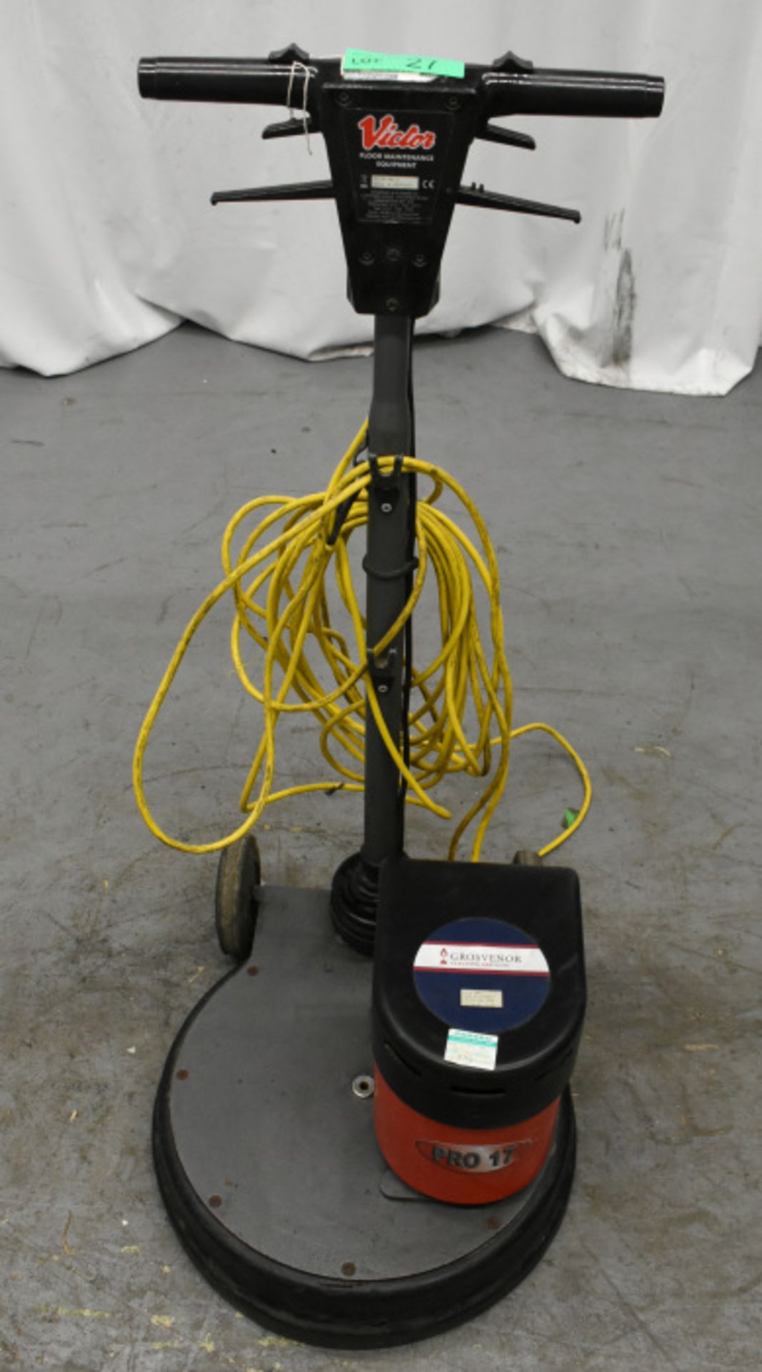 Victor Pro 17 Floor Buffer, powers up