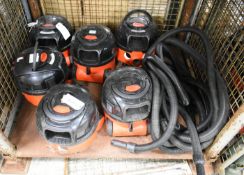 6x Numatic NBV190 Vacuum Cleaners