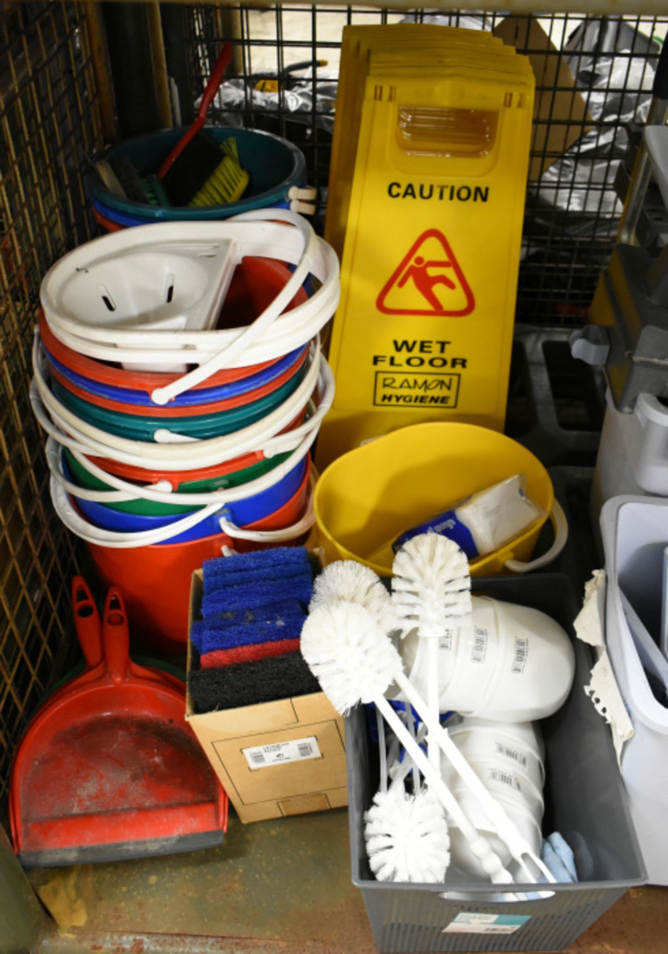 Cleaning equipment to include, Vielda mop buckets, toilet brush sets, cleaning buckets - Image 2 of 3