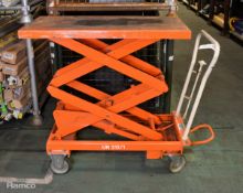 Bishamon BX-30S Trolley Scissor Lift - L 1200mm x W 550mm x Max H 1630mm