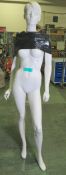 Display mannequin - Female standing - white gloss